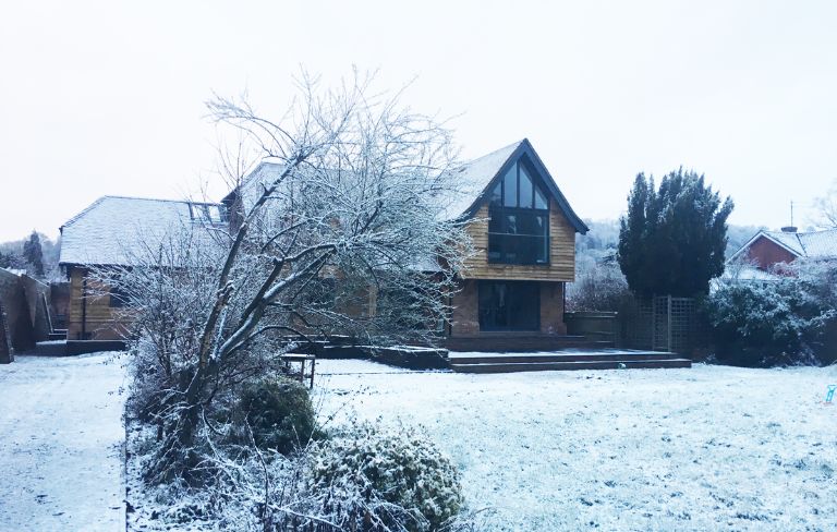 timber windows and doors in winter